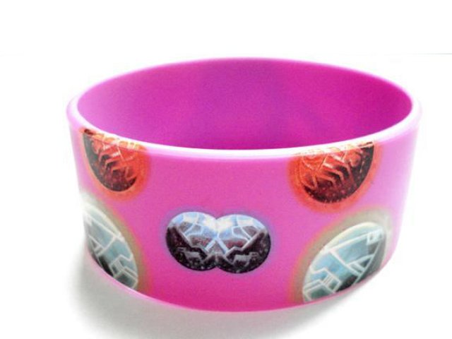 wide colorful silicone bracelet