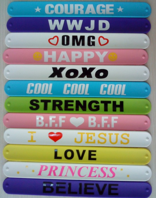 silicone slap bracelet